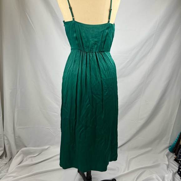 NWT Anthropologie Emerald Green Wrap Dress - Picture 4 of 5